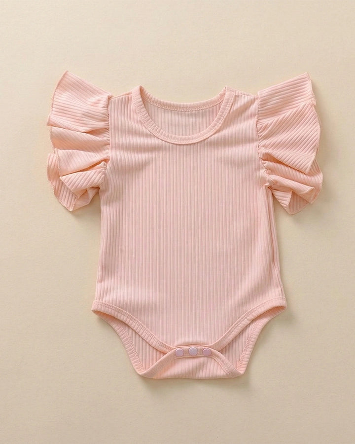 Crochet Ruffles Sleeve Rompers