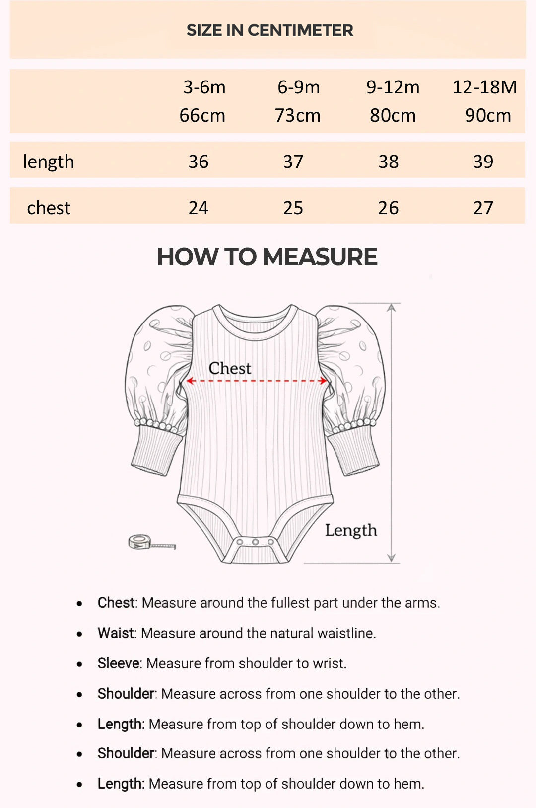 Size Chart for Erica Dusty Pink Party Dress