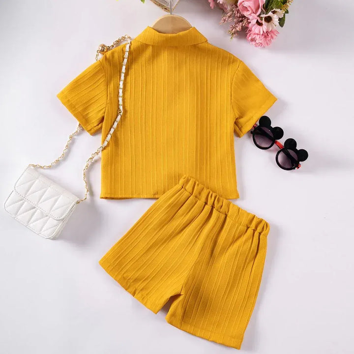 Textured Viscose 2-Piece Unisex Set