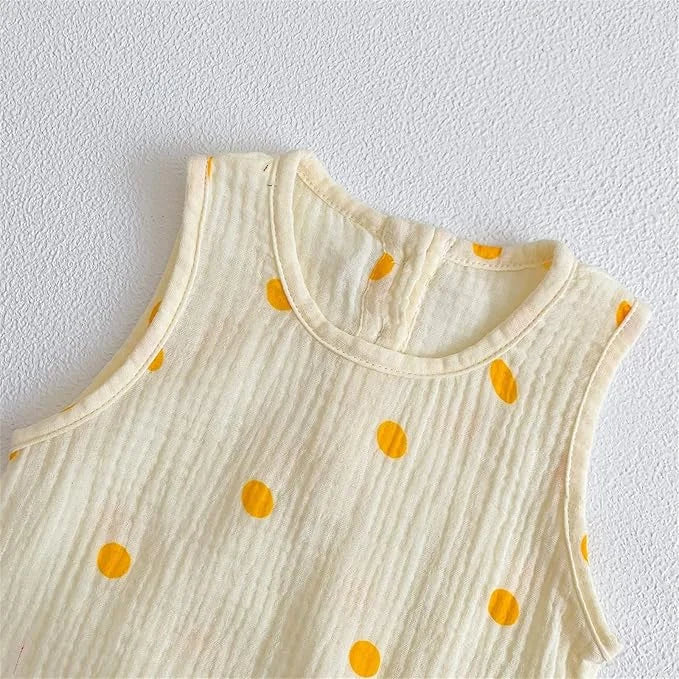 Dotty Darling Muslin Romper