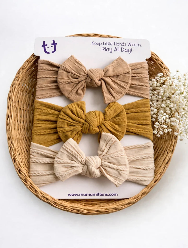 Hazel Bow Headband Set