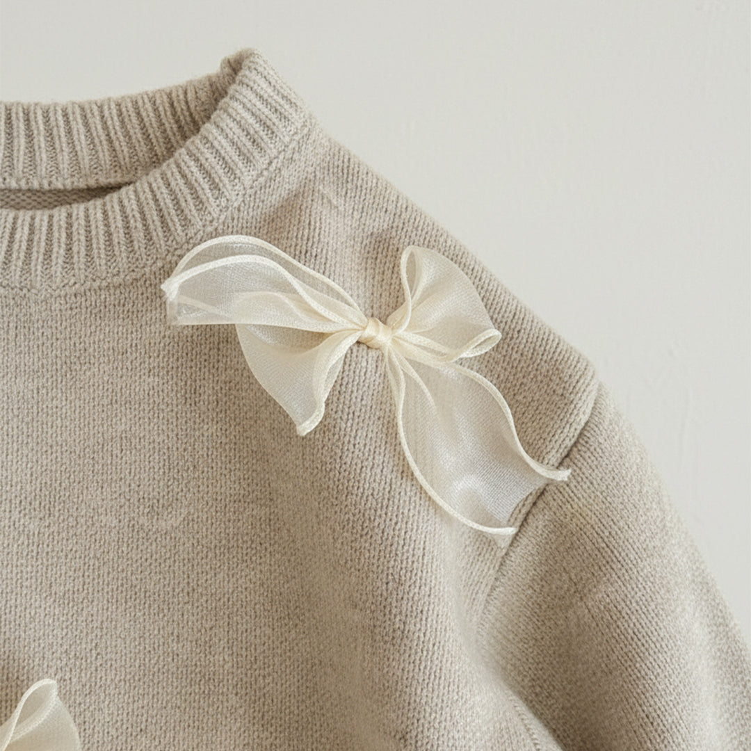 Cute Knitted Bow Sweater