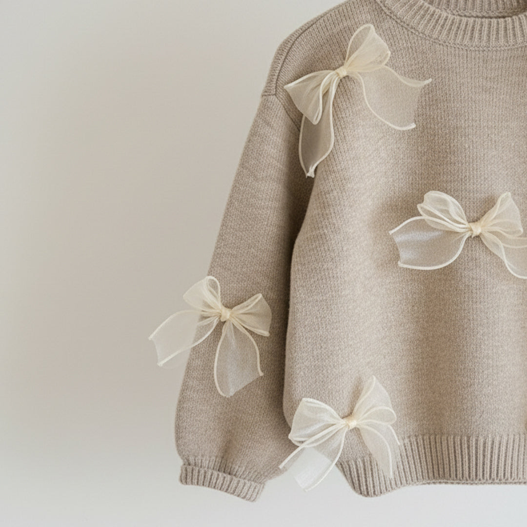 Cute Knitted Bow Sweater