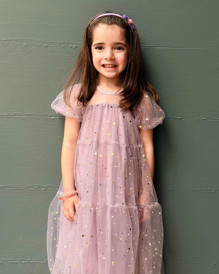 Amaya Sequined Gauze Dress