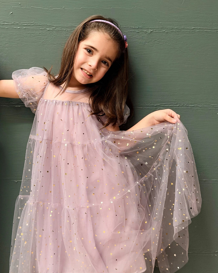 Amaya Sequined Gauze Dress