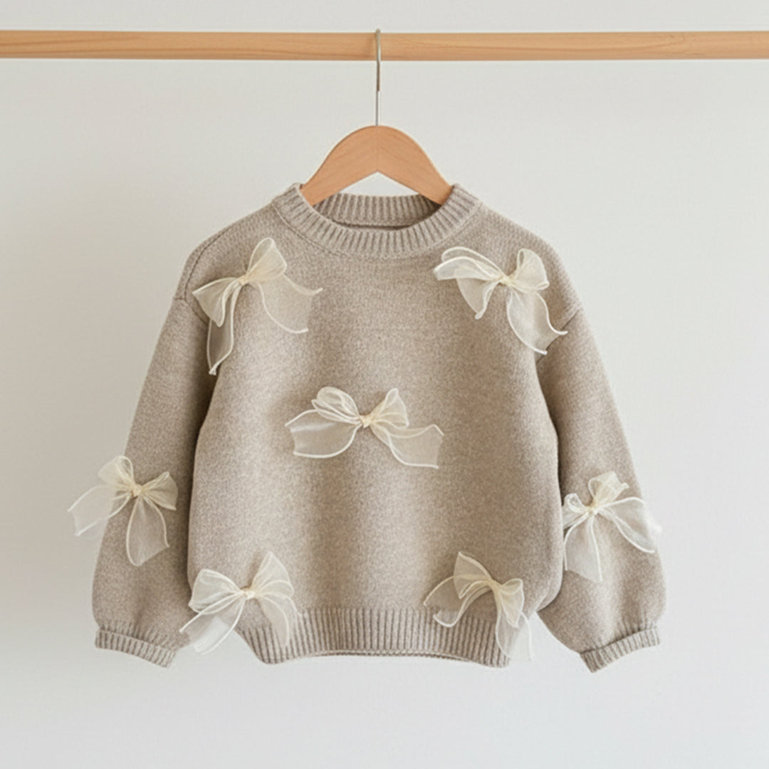Cute Knitted Bow Sweater