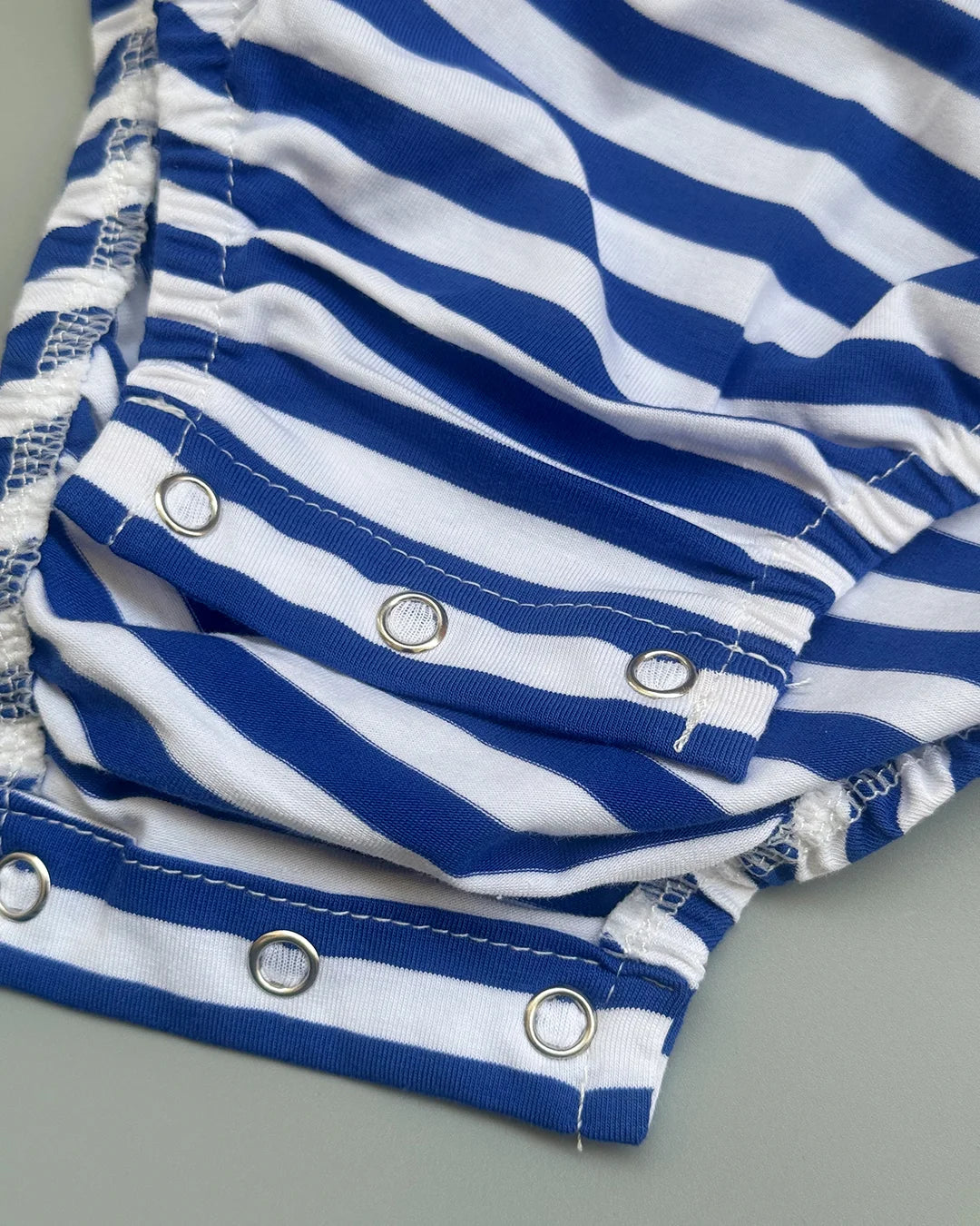 Happy Stripes Smiley Cotton Romper