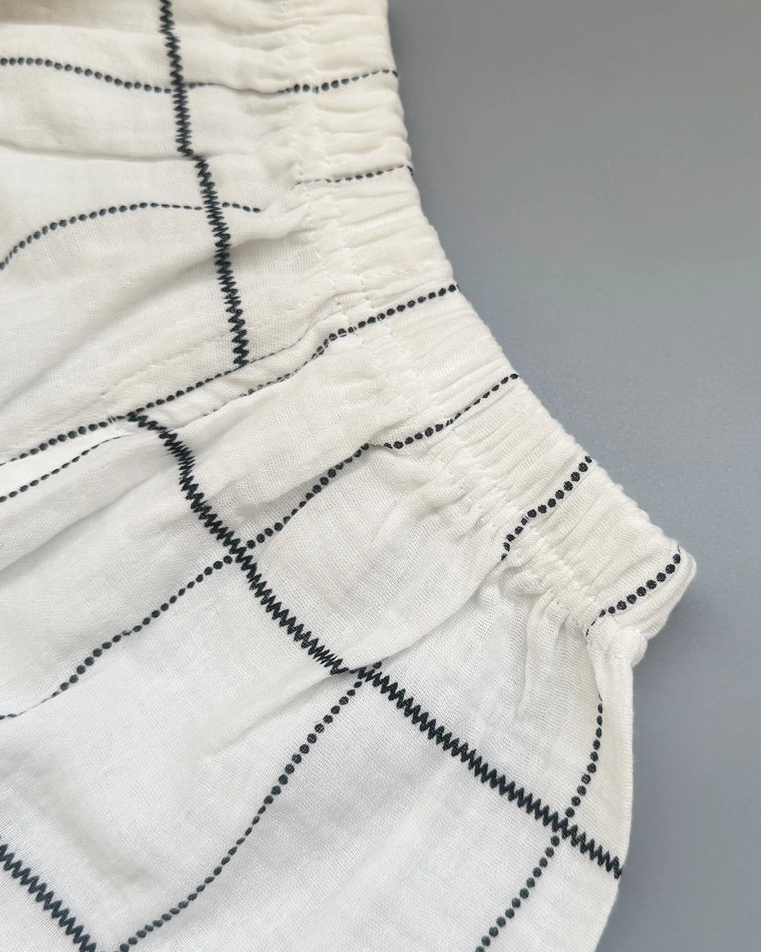 Monochrome Grid Cotton Muslin Co-ord Set