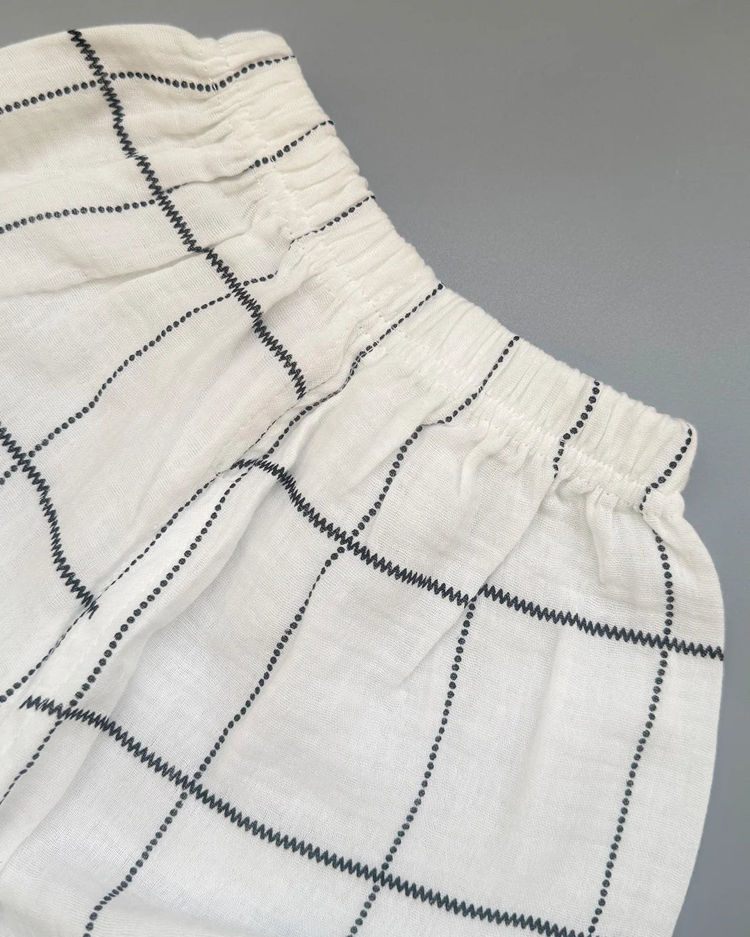 Monochrome Grid Cotton Muslin Co-ord Set