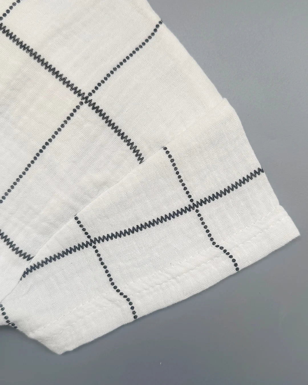 Monochrome Grid Cotton Muslin Co-ord Set