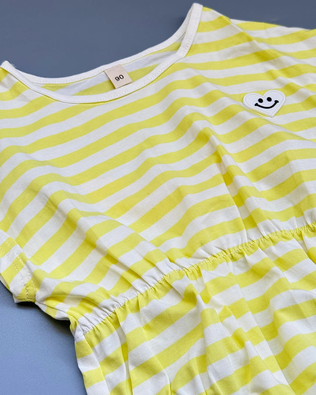 Happy Stripes Smiley Cotton Romper