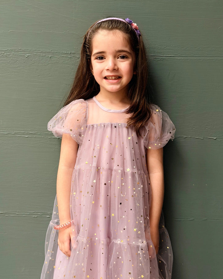 Amaya Sequined Gauze Dress