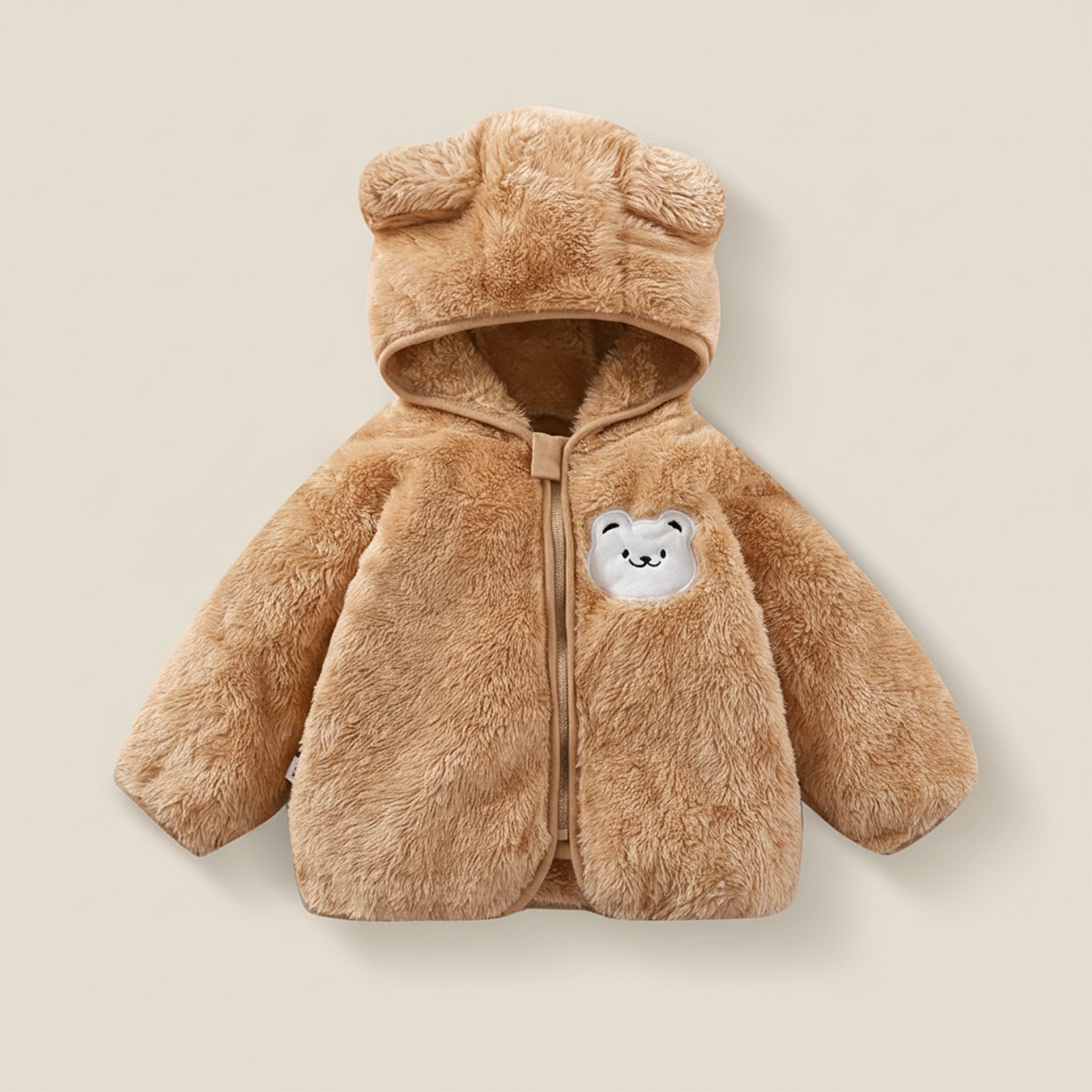 Warm Coffee Plush Hoodie