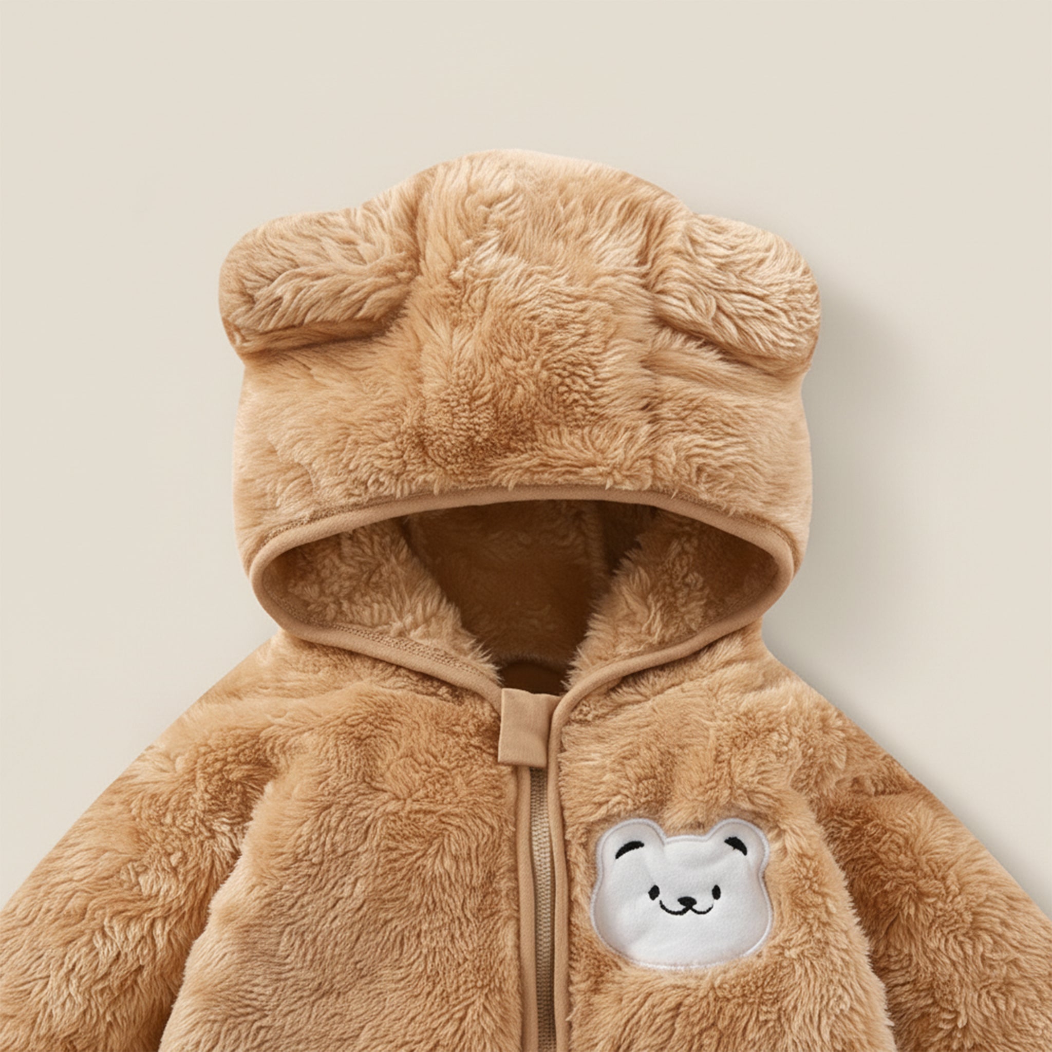 Warm Coffee Plush Hoodie