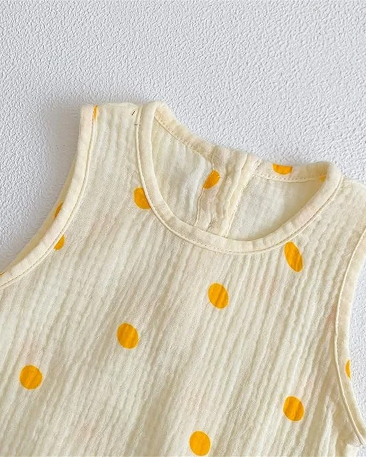 Dotty Darling Muslin Romper