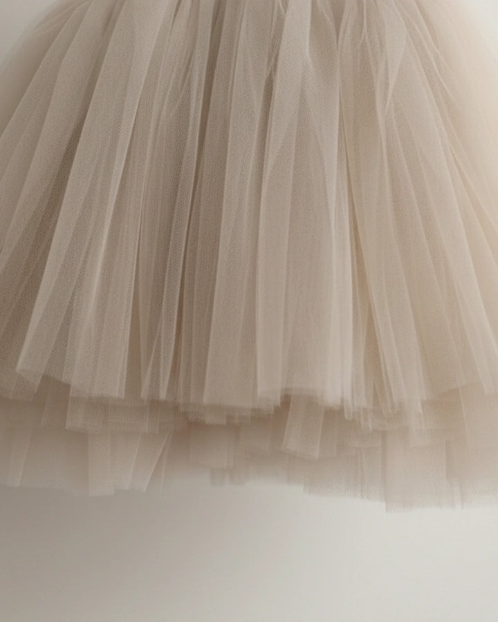 Pink Lace-Up Gauze Princess Dress