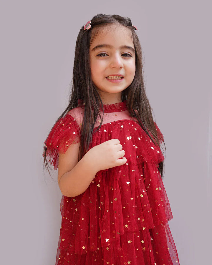 Clara Sequined Gauze Dress