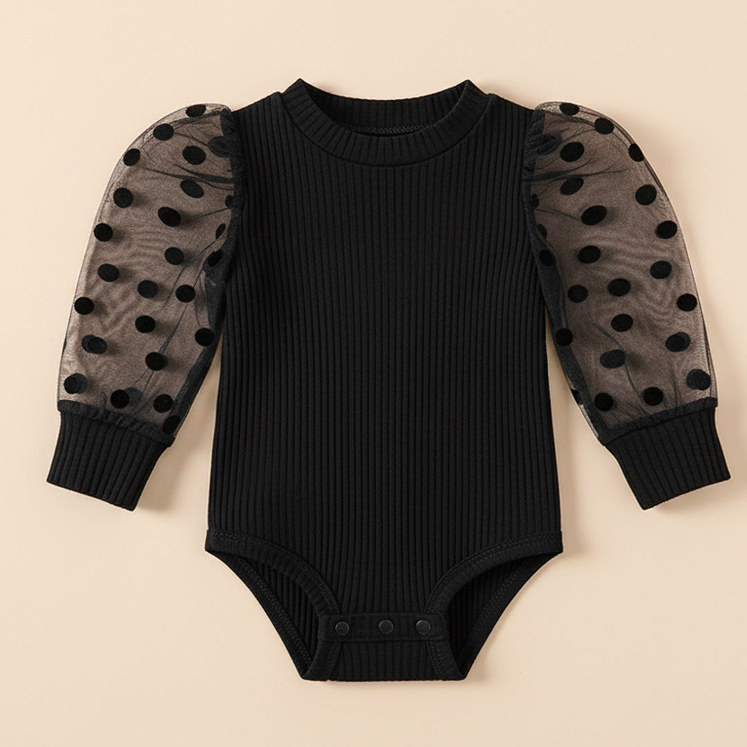 Little Chic Puff-Sleeve Bodysuit