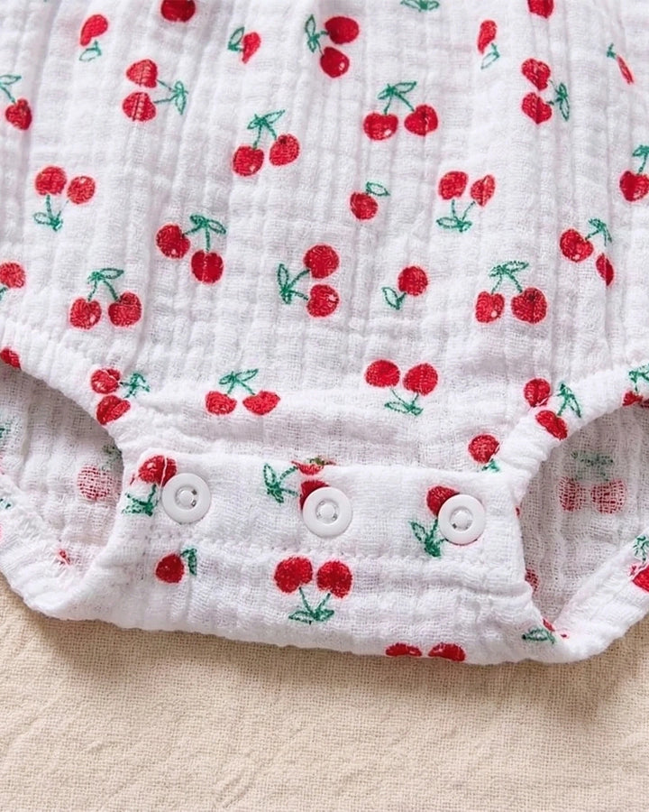 Cherry Bloom Baby Romper