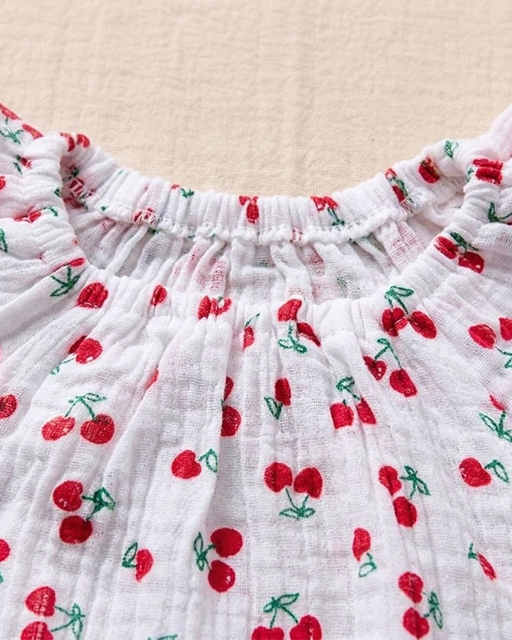 Cherry Bloom Baby Romper