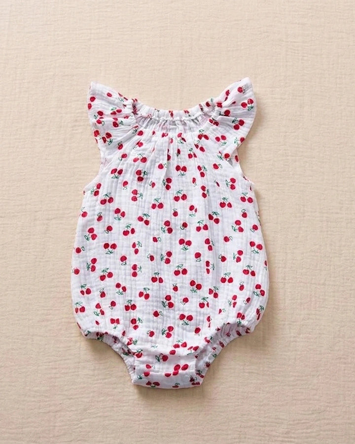 Cherry Bloom Baby Romper
