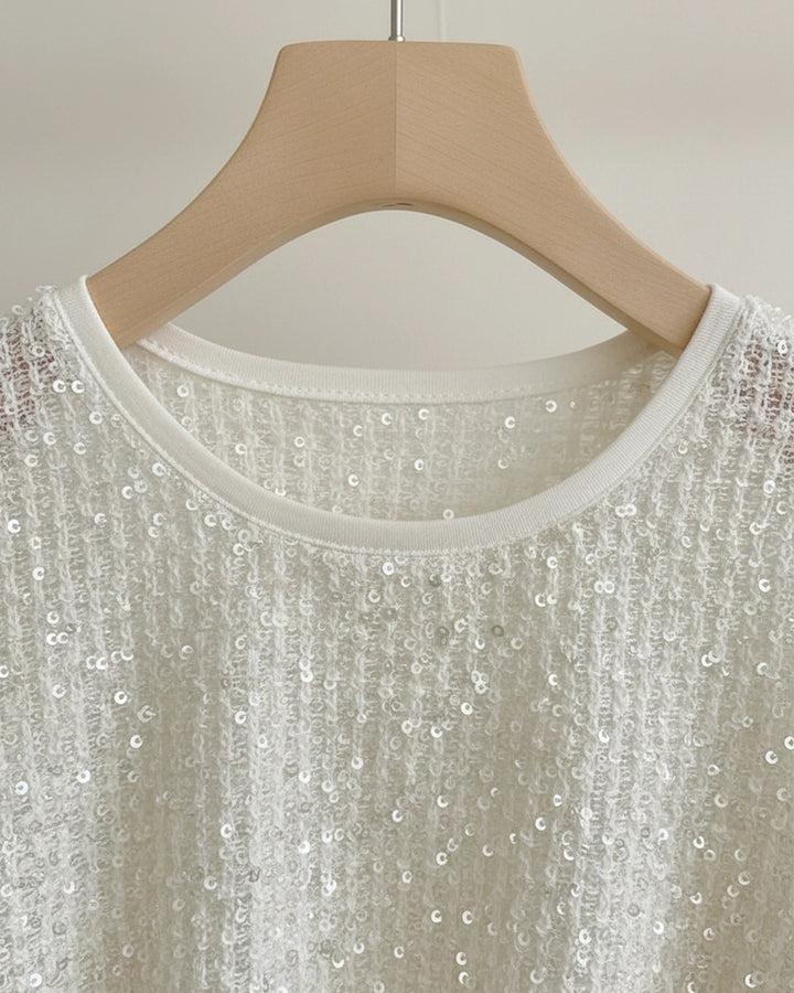 Korean Sequin Beaded Skirt Set