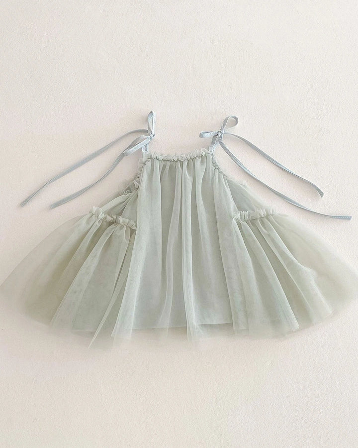 Evelyn Tie-Strap Tulle Dress
