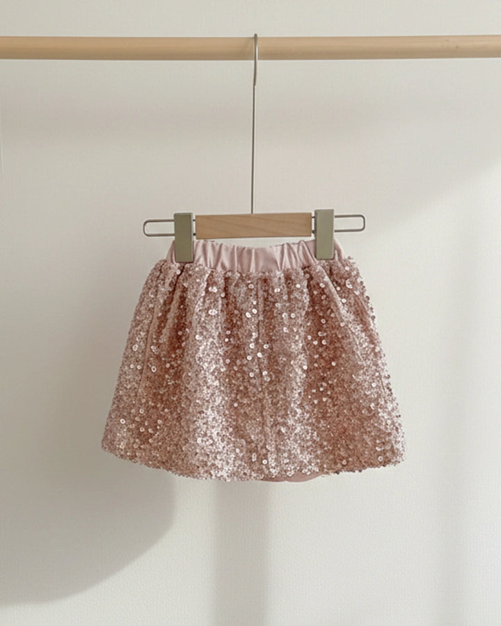 Korean Sequin Beaded Skirt Set