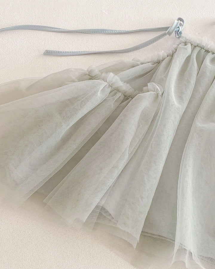 Evelyn Tie-Strap Tulle Dress