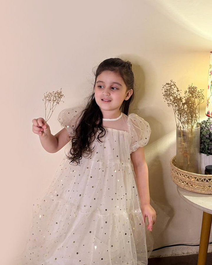 Amaya Sequined Gauze Dress