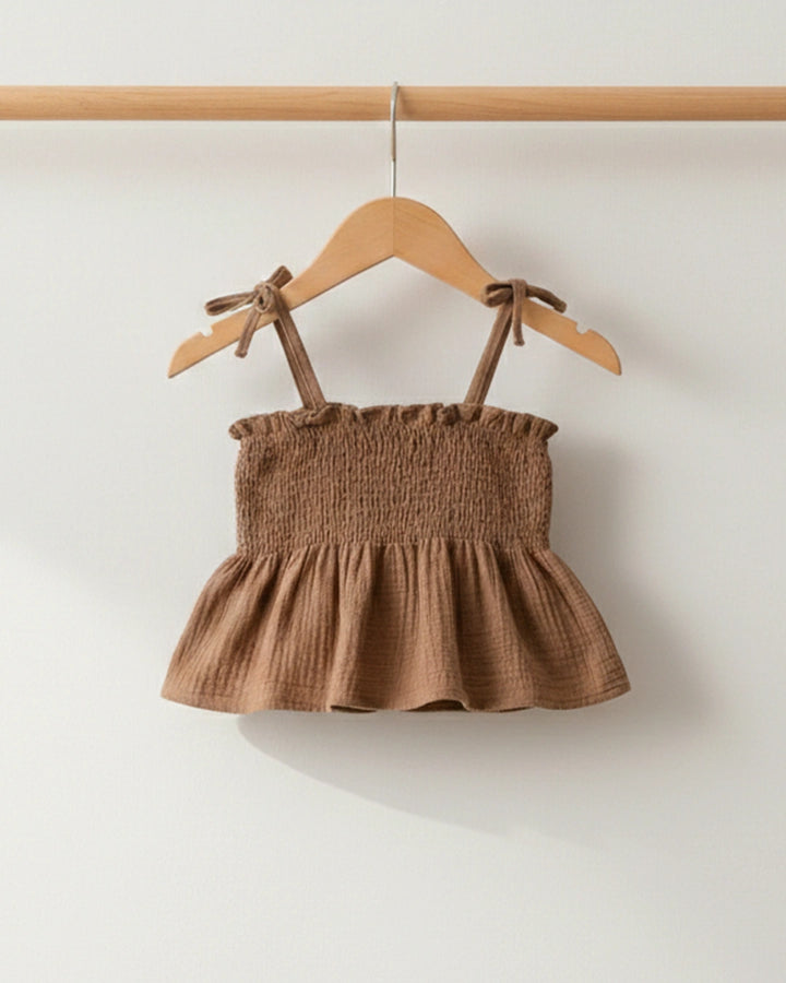 brown white co-ord set