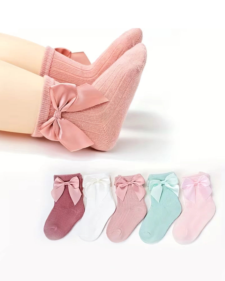 Katie Bow Ribbed Socks