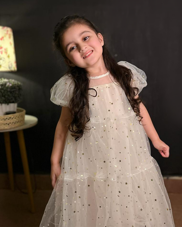 Amaya Sequined Gauze Dress