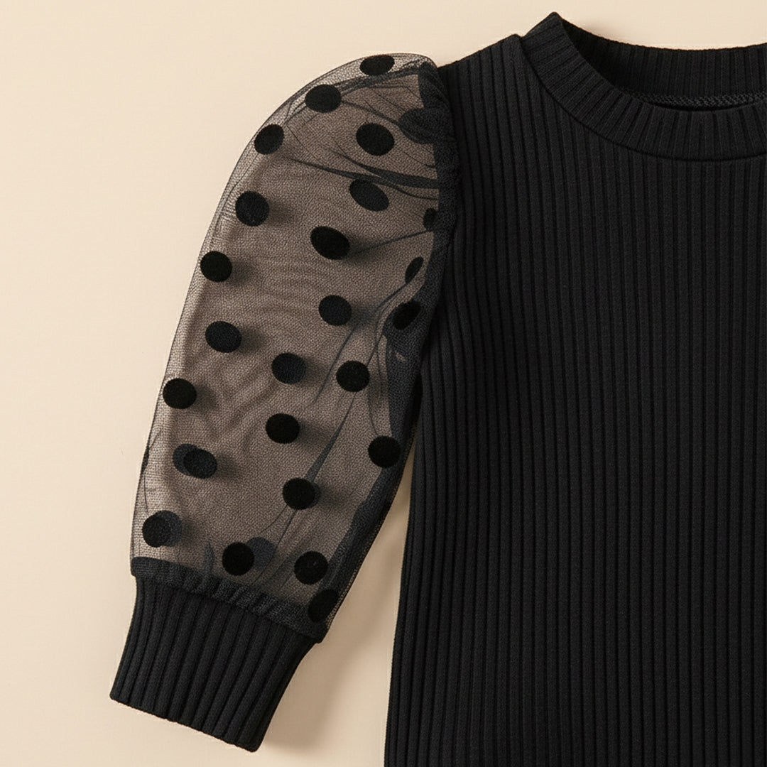 Little Chic Puff-Sleeve Bodysuit