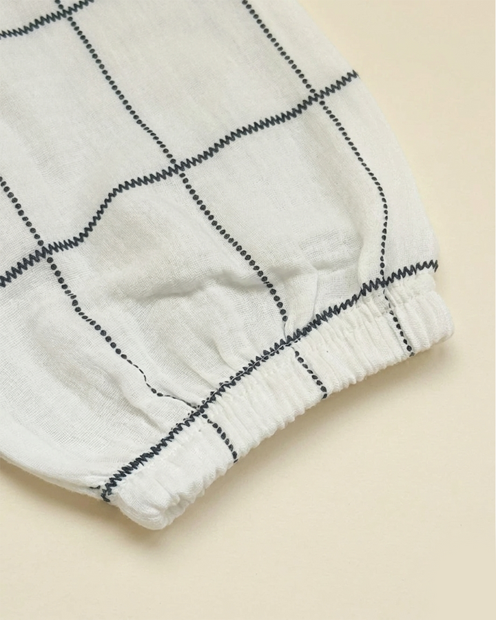 Monochrome Grid Cotton Muslin Co-ord Set
