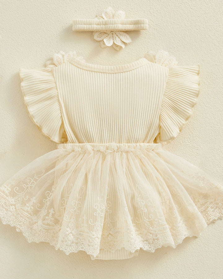 Elara Petal Romper Dress