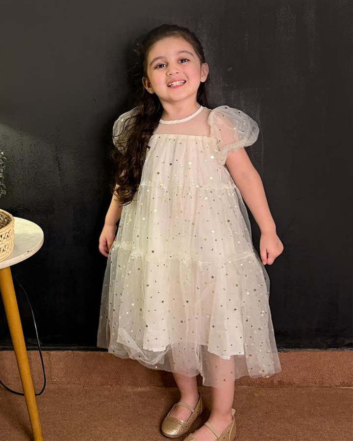 Amaya Sequined Gauze Dress