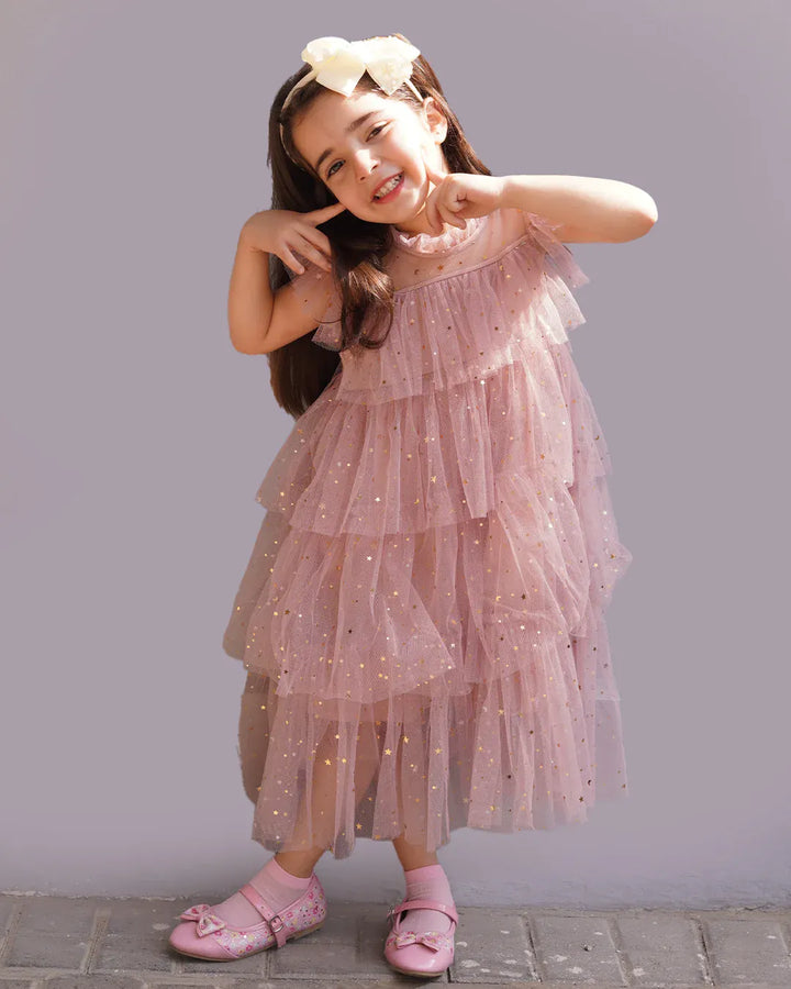 Clara Sequined Gauze Dress