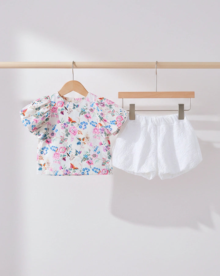 Pink Puff Sleeve Mesh Dress