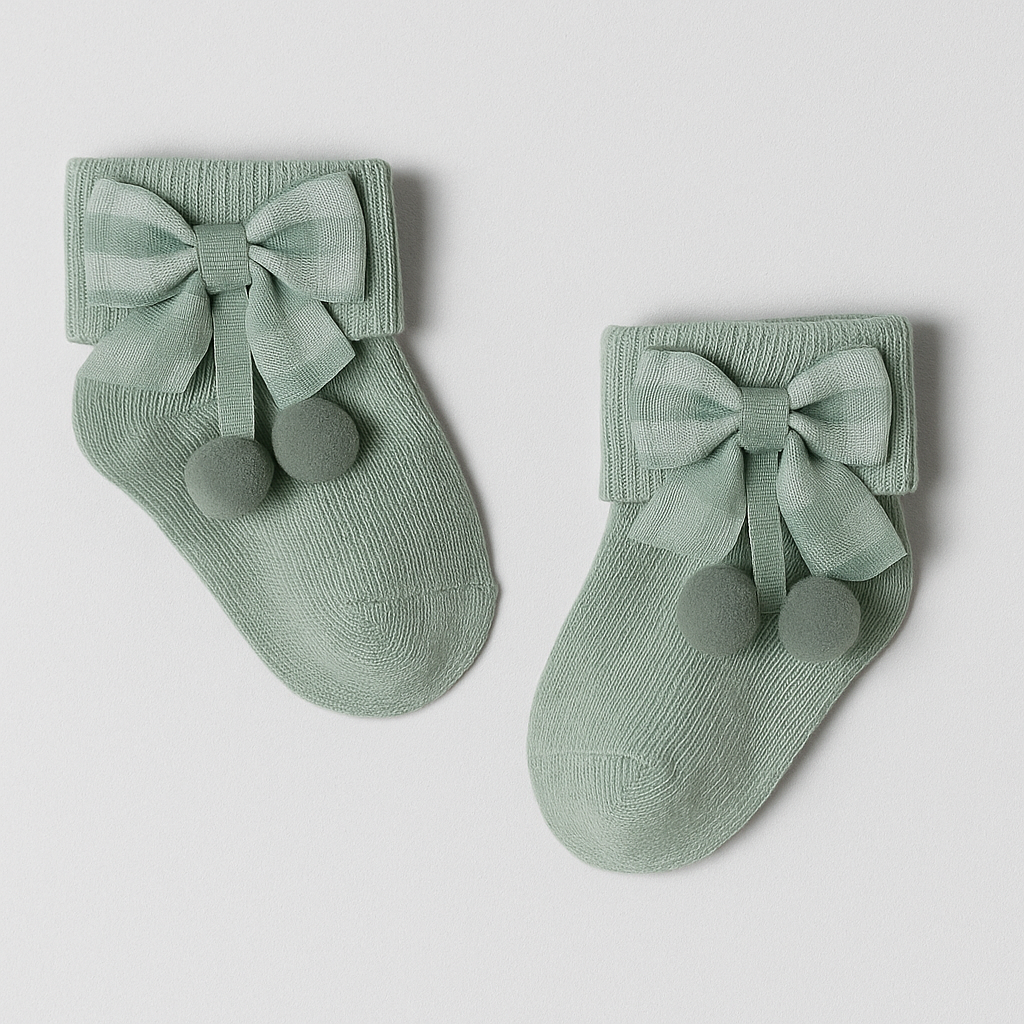 Newborn Cotton Bow Socks