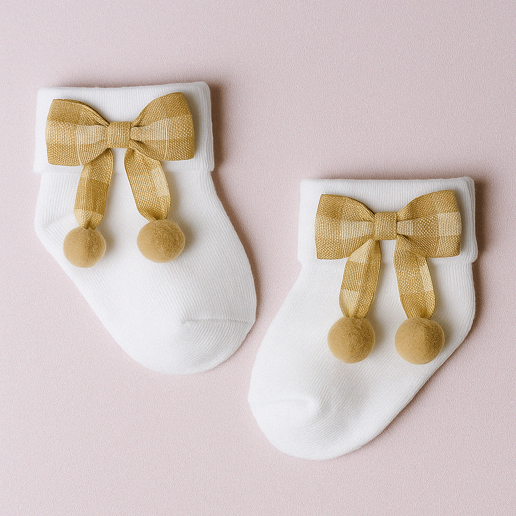 Newborn Cotton Bow Socks
