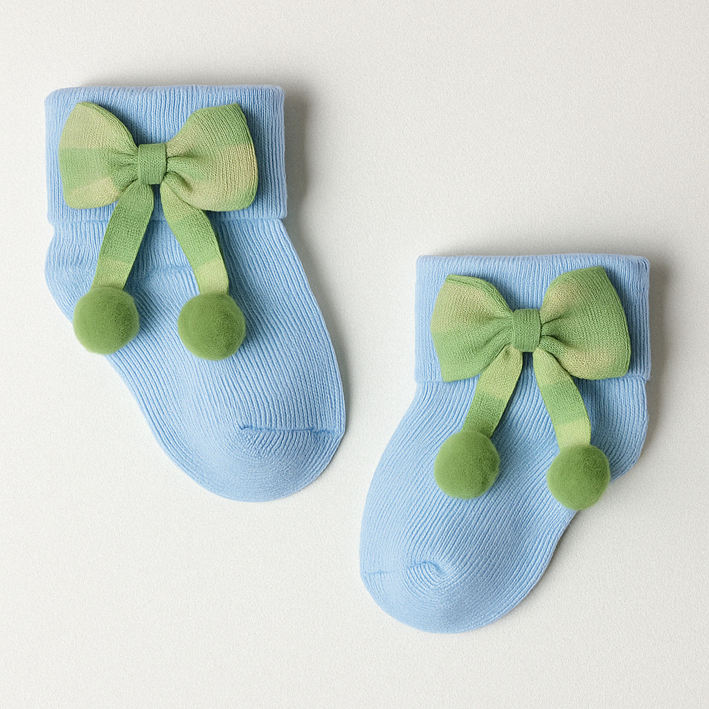 Newborn Cotton Bow Socks