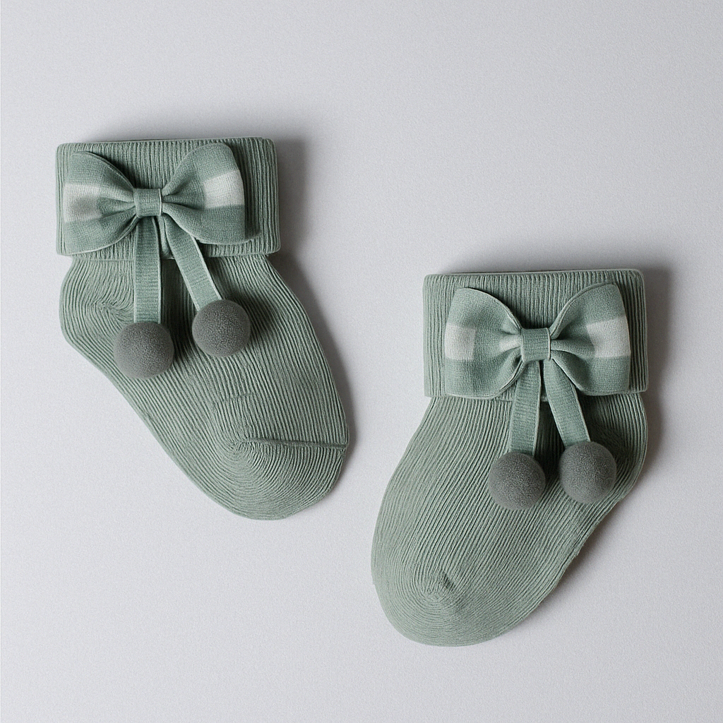 Newborn Cotton Bow Socks