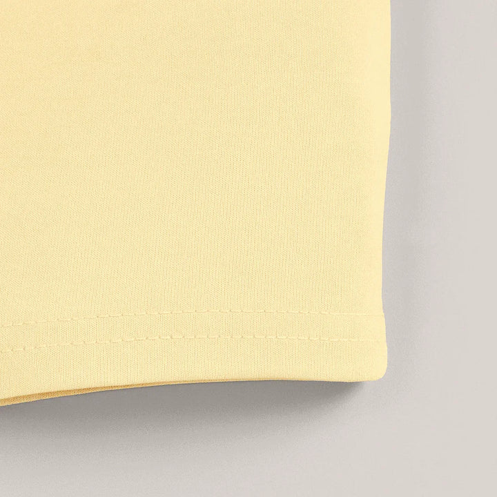 Yellow fabric on a gray background