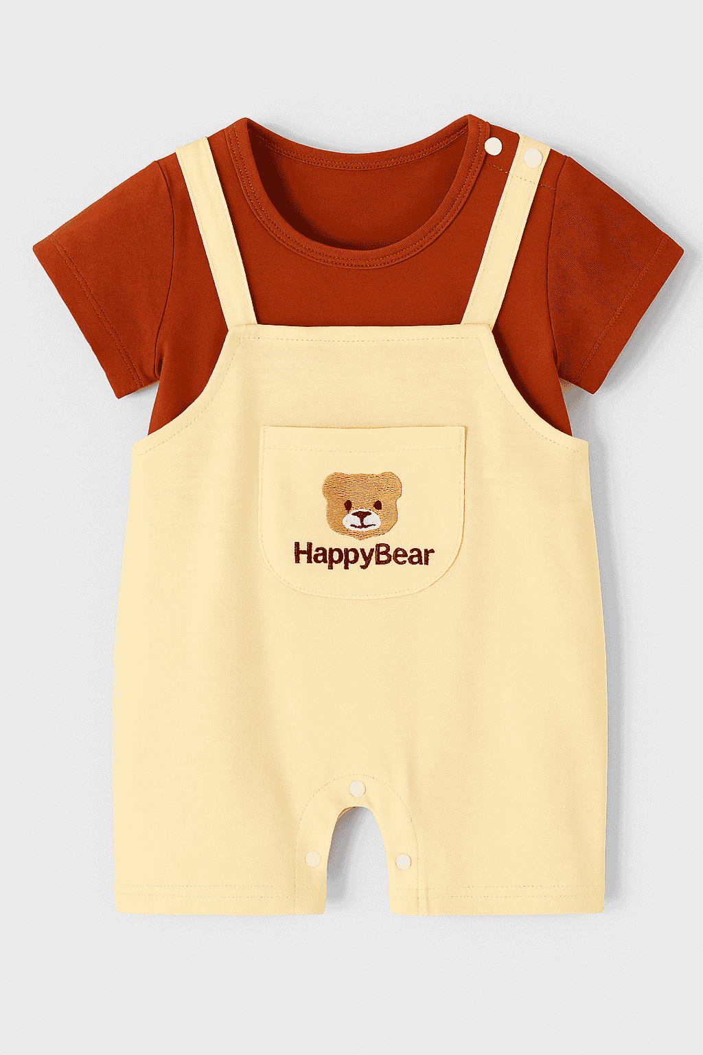 Bear Print Dungaree Jumpsuit