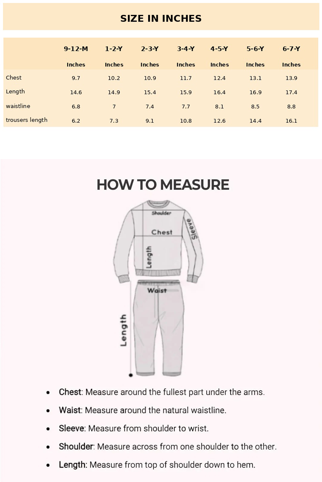 Size Chart for Daisy Chikankari Set