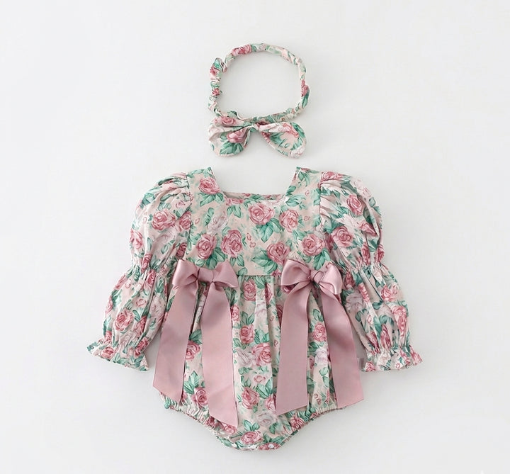 Floral Long Sleeve Headband Set