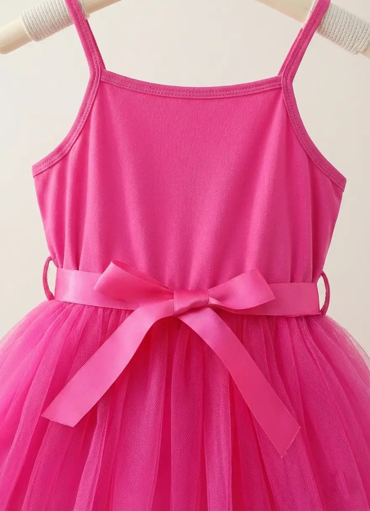 Strappy Tulle Puff Dress