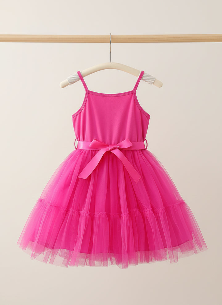 Strappy Tulle Puff Dress