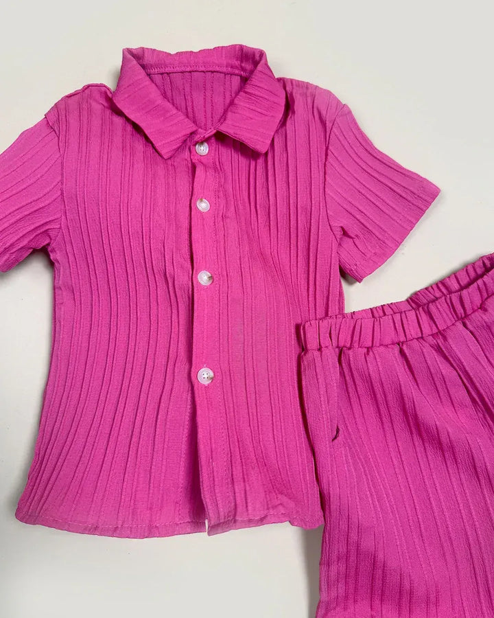 Textured Viscose 2-Piece Unisex Set